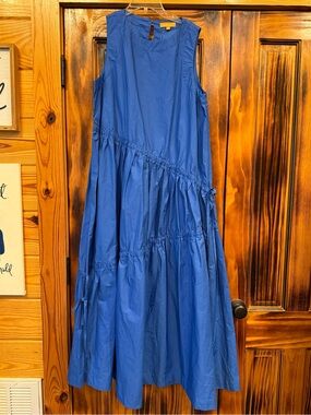NWT Flying Tomato Sleeveless Tiered Blue Maxi Dress